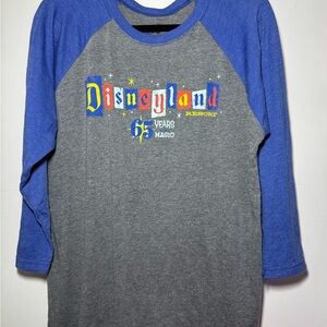 EUC Disneyland 65 Years of Magic raglan shirt Cast Member Exclusive Size Large